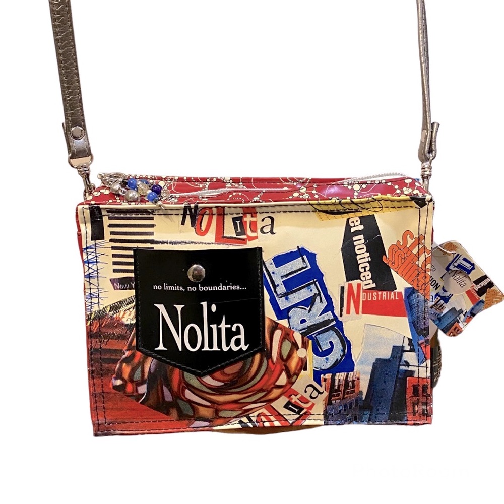 Upcycled Vintage NoLita No Limits No Boundaries NYC Crossbody Shoulder Bag Artsy